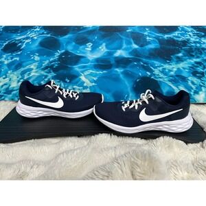 👟Nike Revolution 6 Next Nature Navy Blue White Running Shoes Mens 6.5